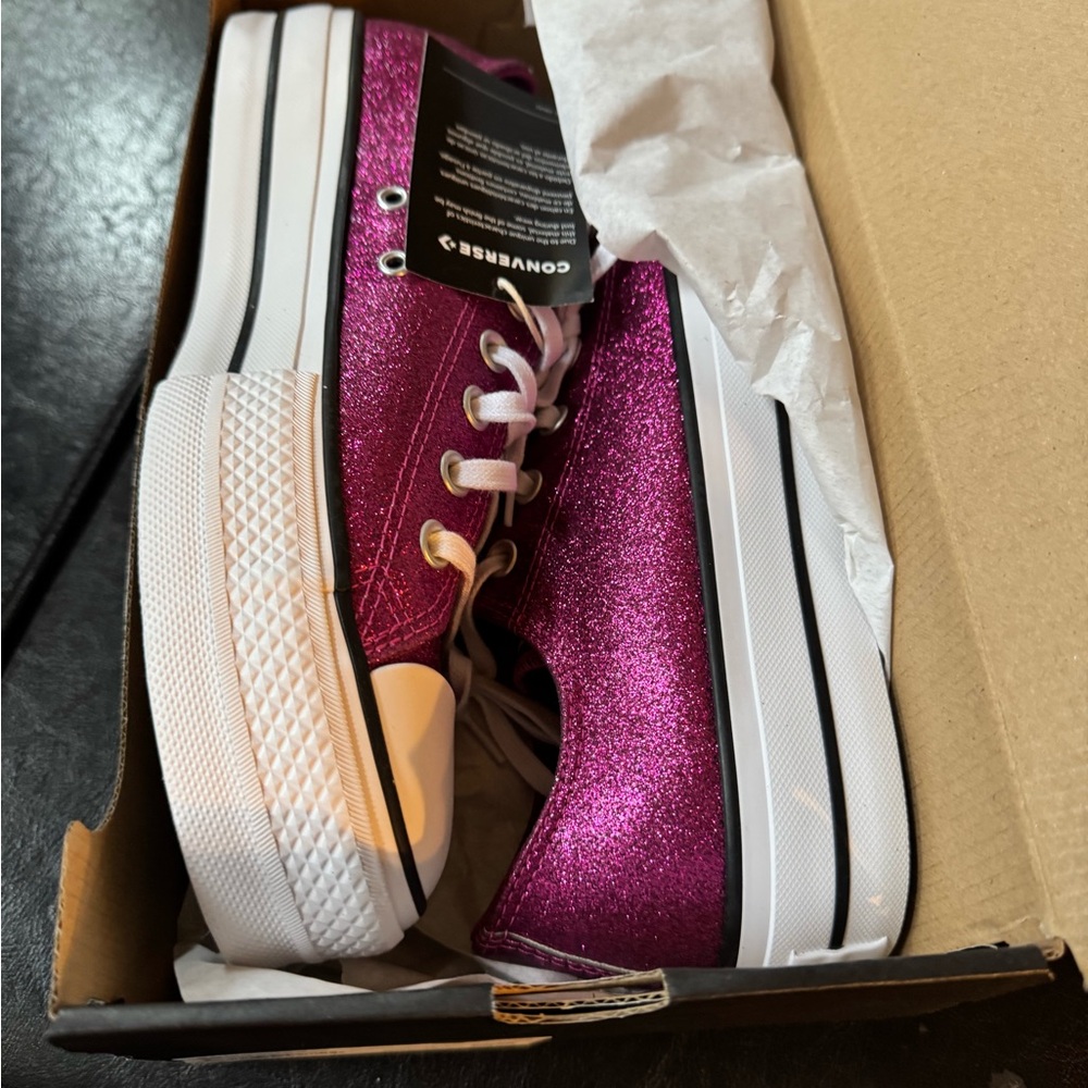 Converse Pink Glitter Chuck Taylor platform Sneakers